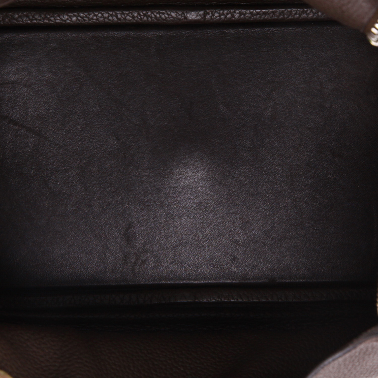 Bolso de mano Hermès  Lindy 30 cm en cuero togo marrón - Detail D8