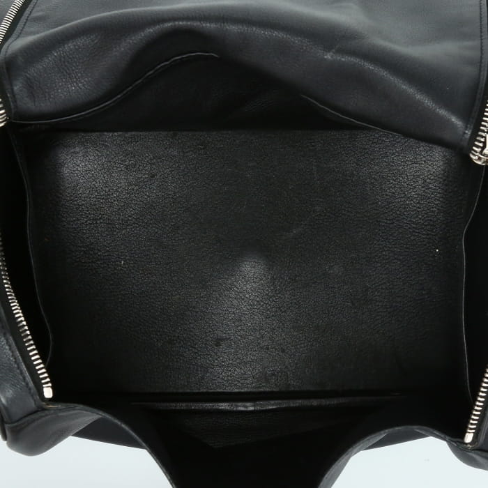 Borsa a spalla Hermès  Lindy 34 cm in swift nero - Detail D8
