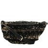 Pochette-ceinture Chanel  Pochette ceinture en sequin noir et doré et cuir noir - 00pp thumbnail