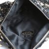 Chanel  Pochette ceinture clutch-belt  in black and gold paillette  and black leather - Detail D2 thumbnail