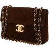 Chanel  Timeless Jumbo shoulder bag  in brown suede - 00pp thumbnail