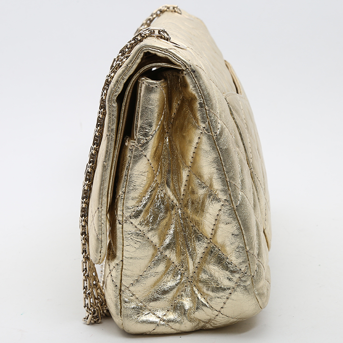 Borsa Chanel  Chanel 2.55 in pelle trapuntata dorata - Detail D6
