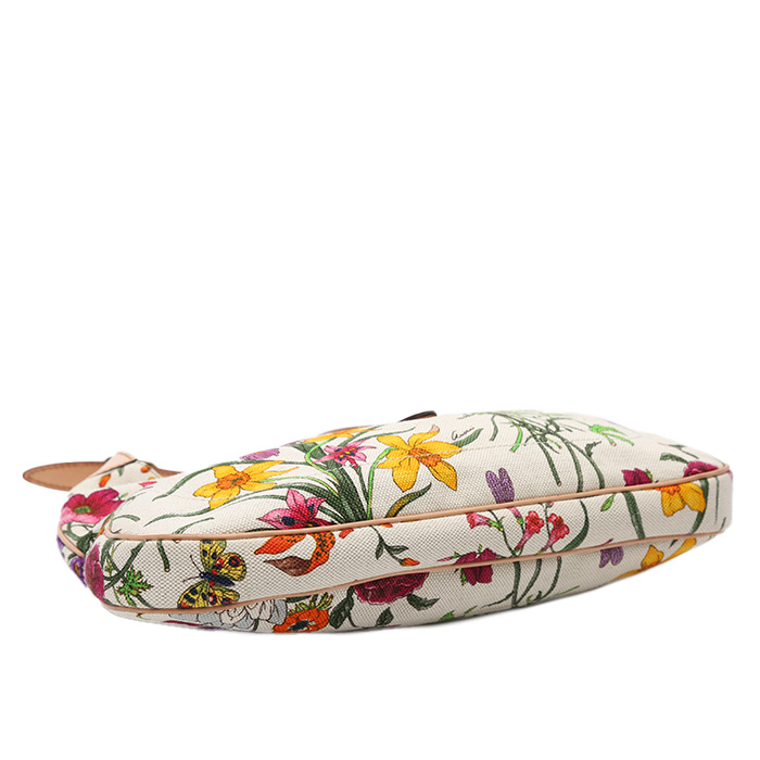 Borsa Gucci  Jackie in tela bianca e pelle beige - Detail D4