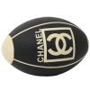 Chanel, Rugby ball, sport accessory, in black and white grained rubber, limited edition, with the logo and its original dustbag, from the 2000's - 00pp thumbnail