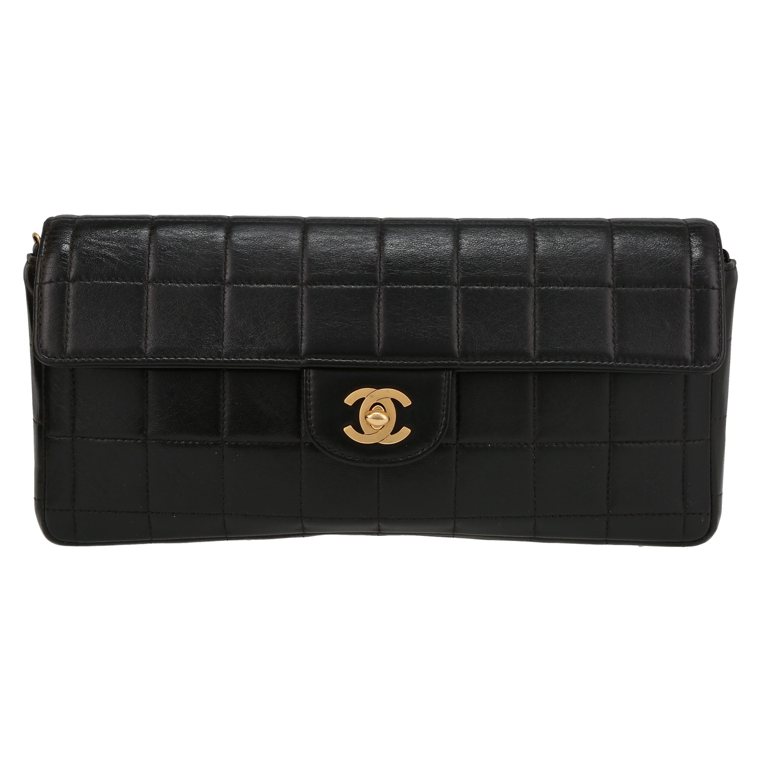 Bolso de mano Chanel  Choco bar en cuero negro - Detail D2
