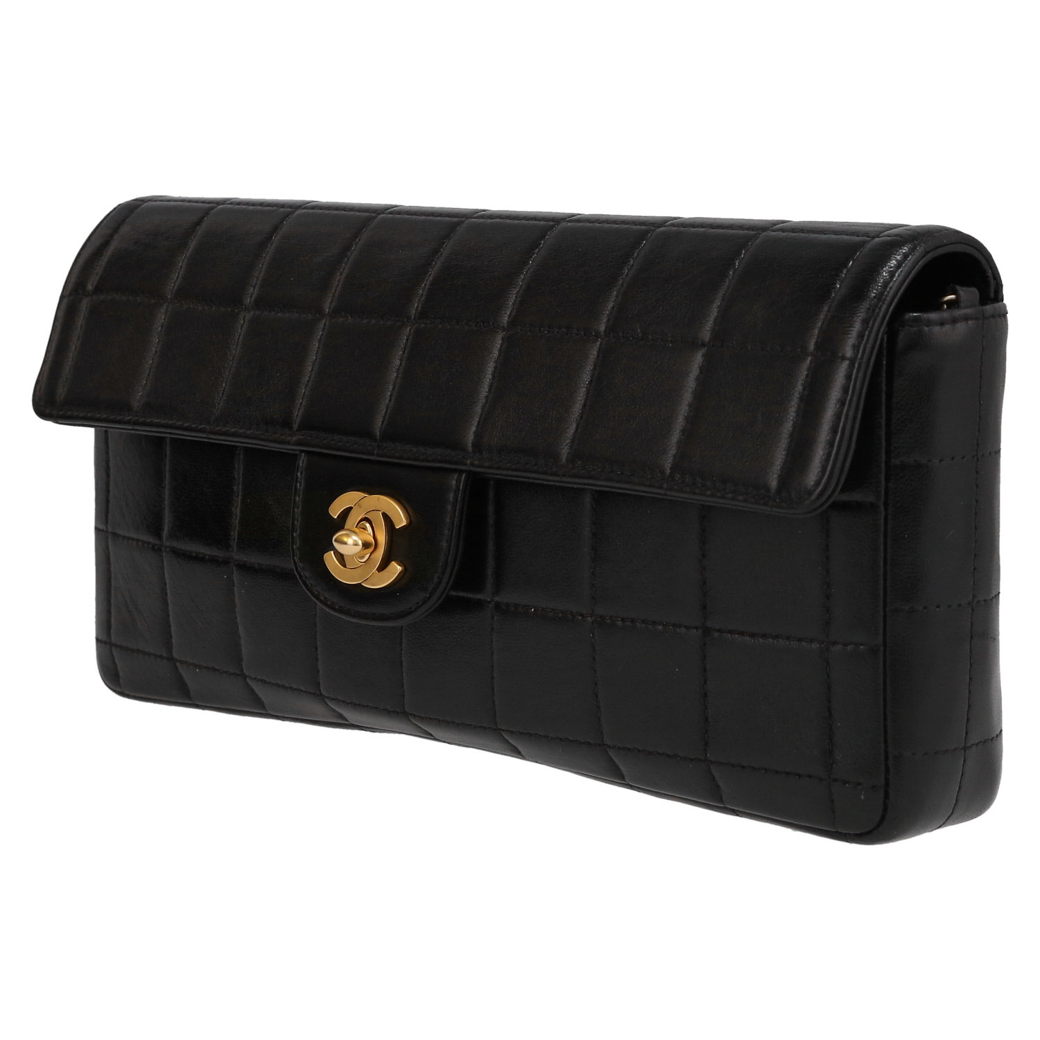 Borsa Chanel  Choco bar in pelle nera - Detail D3