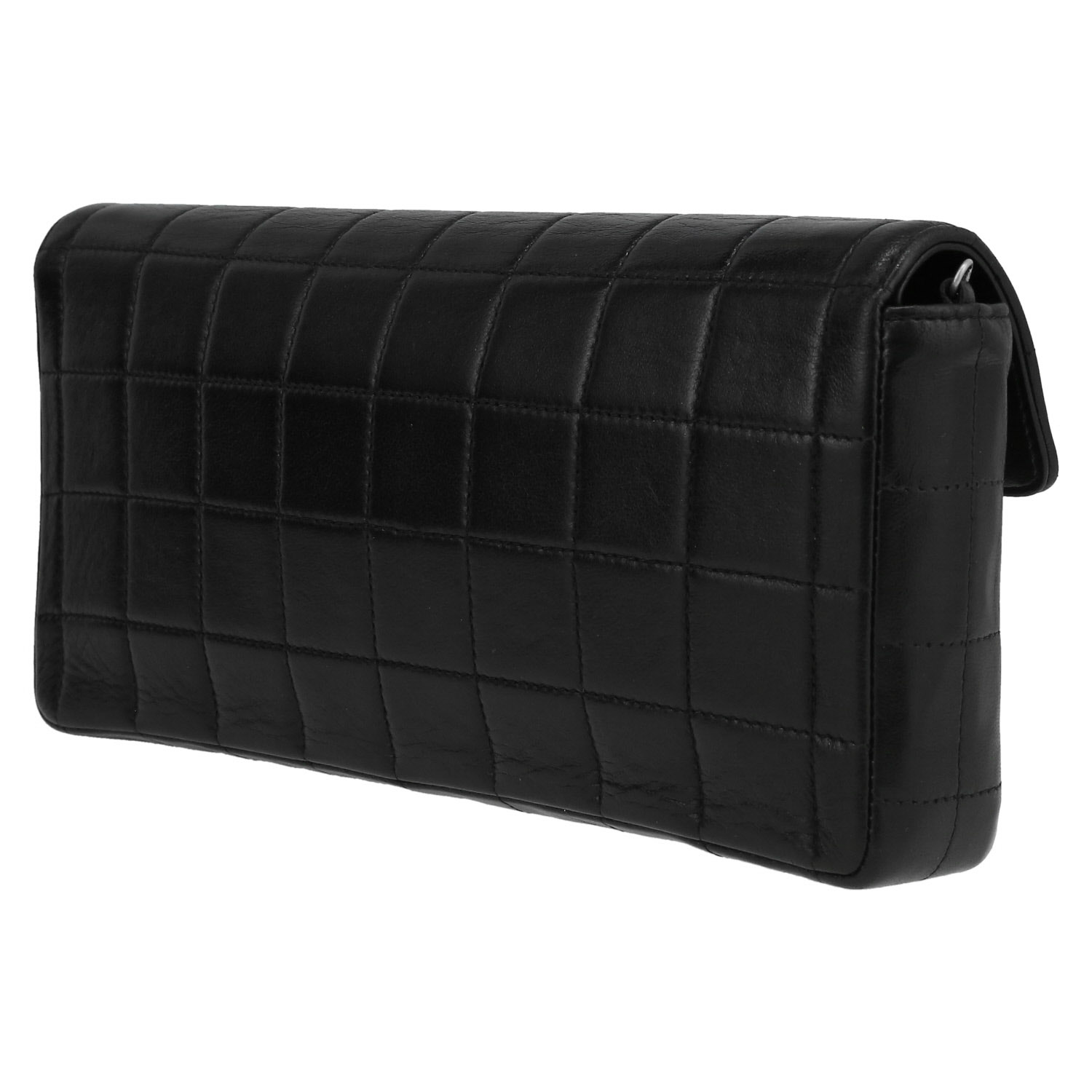 Bolso de mano Chanel  Choco bar en cuero negro - Detail D5