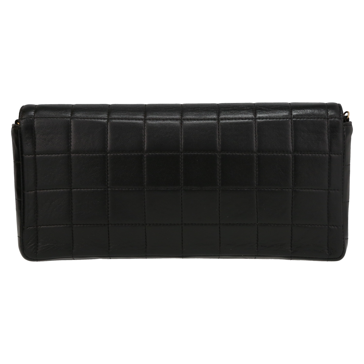 Sac à main Chanel  Choco bar en cuir noir - Detail D7