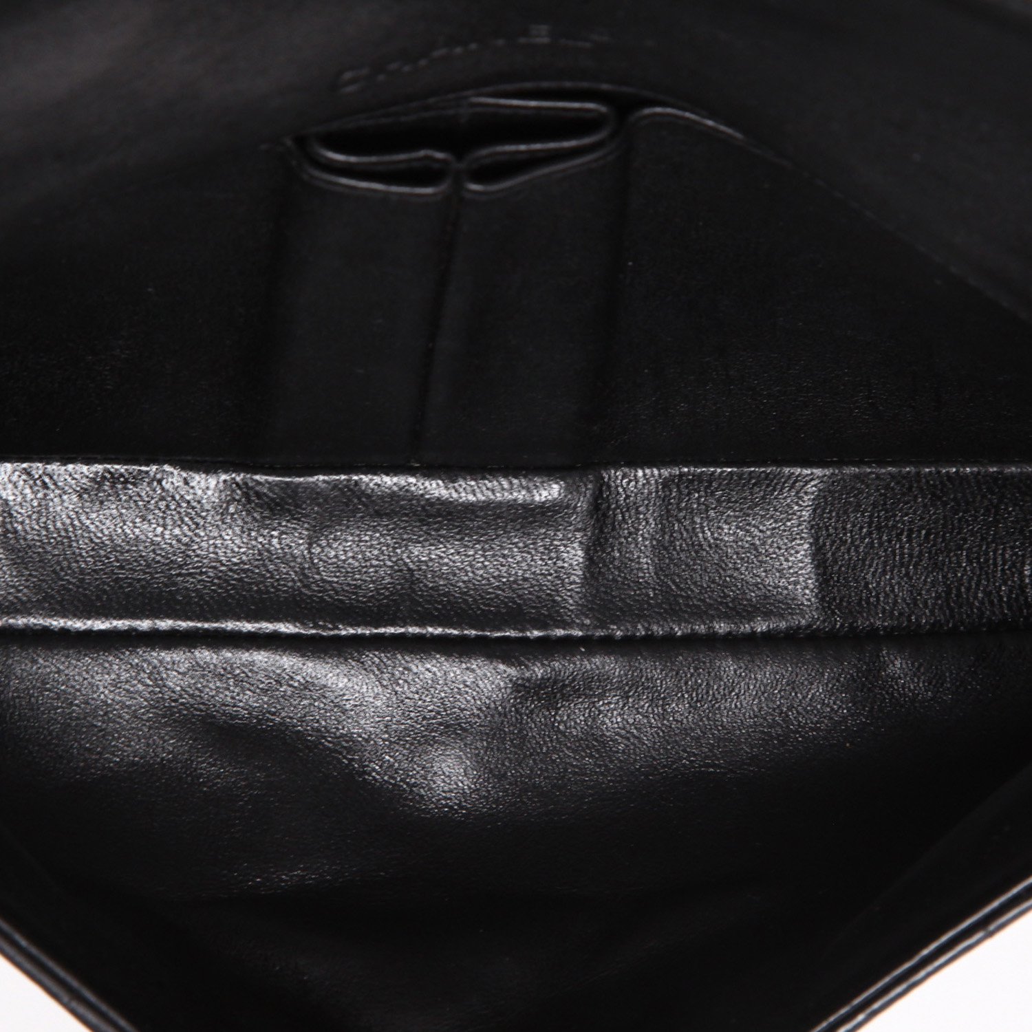 Sac à main Chanel  Choco bar en cuir noir - Detail D9
