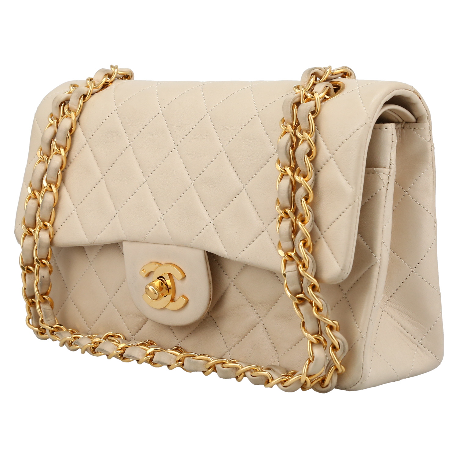 Bolso bandolera Chanel  Timeless Petit en cuero acolchado beige - Detail D3