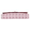 Chanel  Choco bar shoulder bag  in pink and white printed canvas - Detail D4 thumbnail