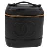 Chanel  Vanity in black grained leather - Detail D2 thumbnail