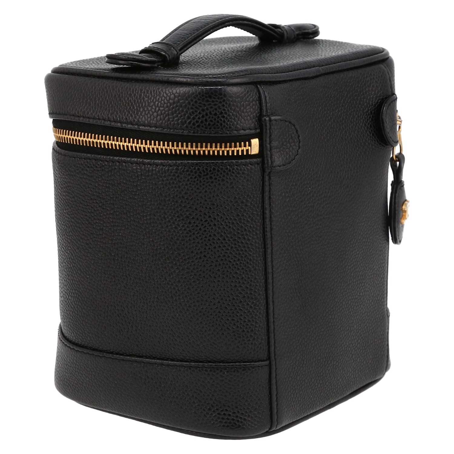Chanel Vanity in black grained leather - Detail D6
