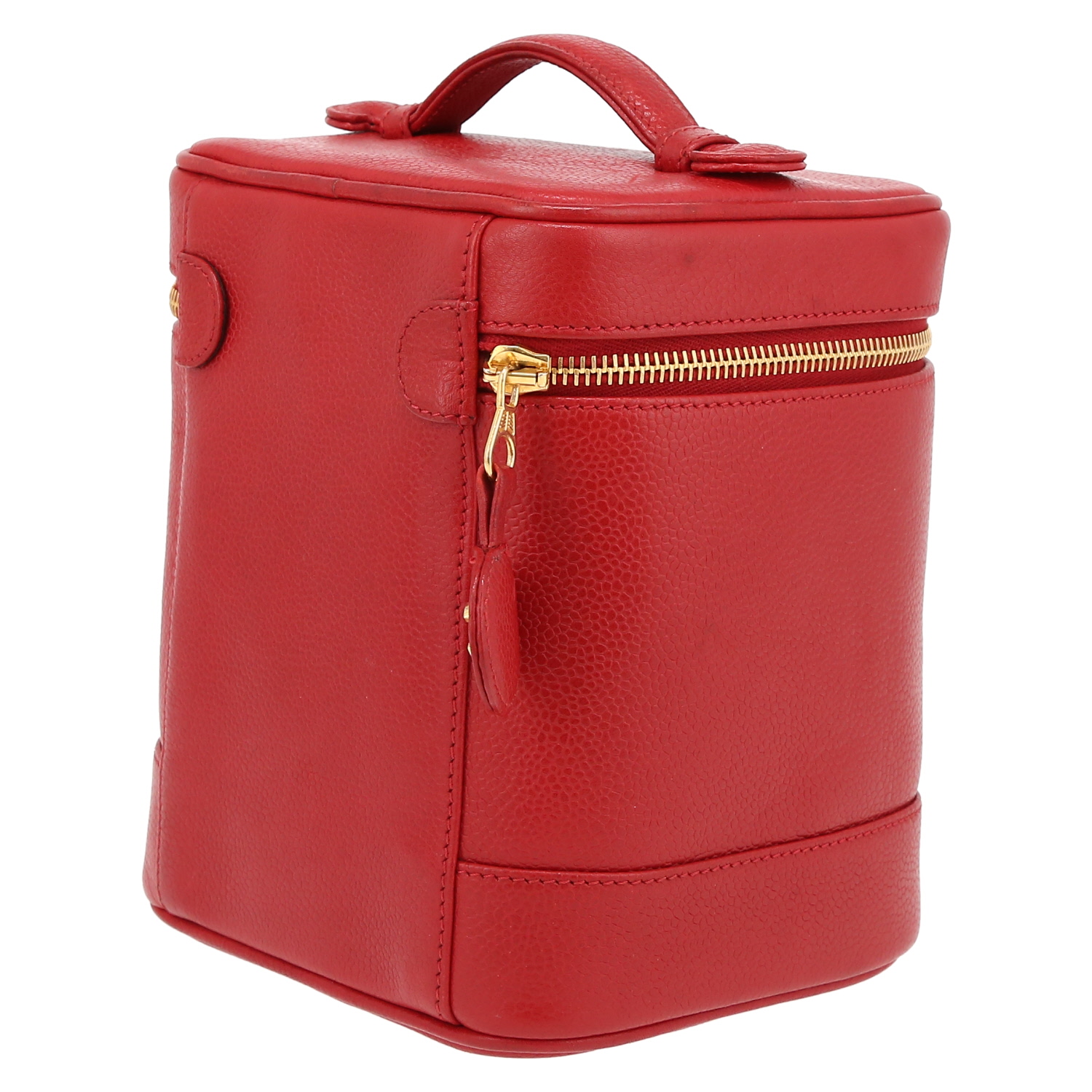 Beauty Chanel  Vanity in pelle martellata rossa - Detail D5