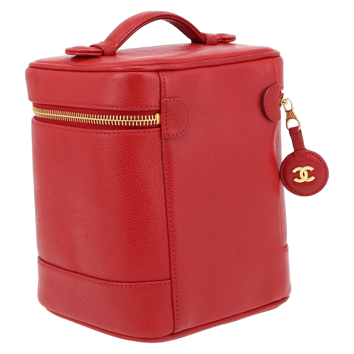 Beauty Chanel  Vanity in pelle martellata rossa - Detail D6