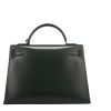 Hermès  Kelly 32 cm handbag  in green box leather - Detail D7 thumbnail