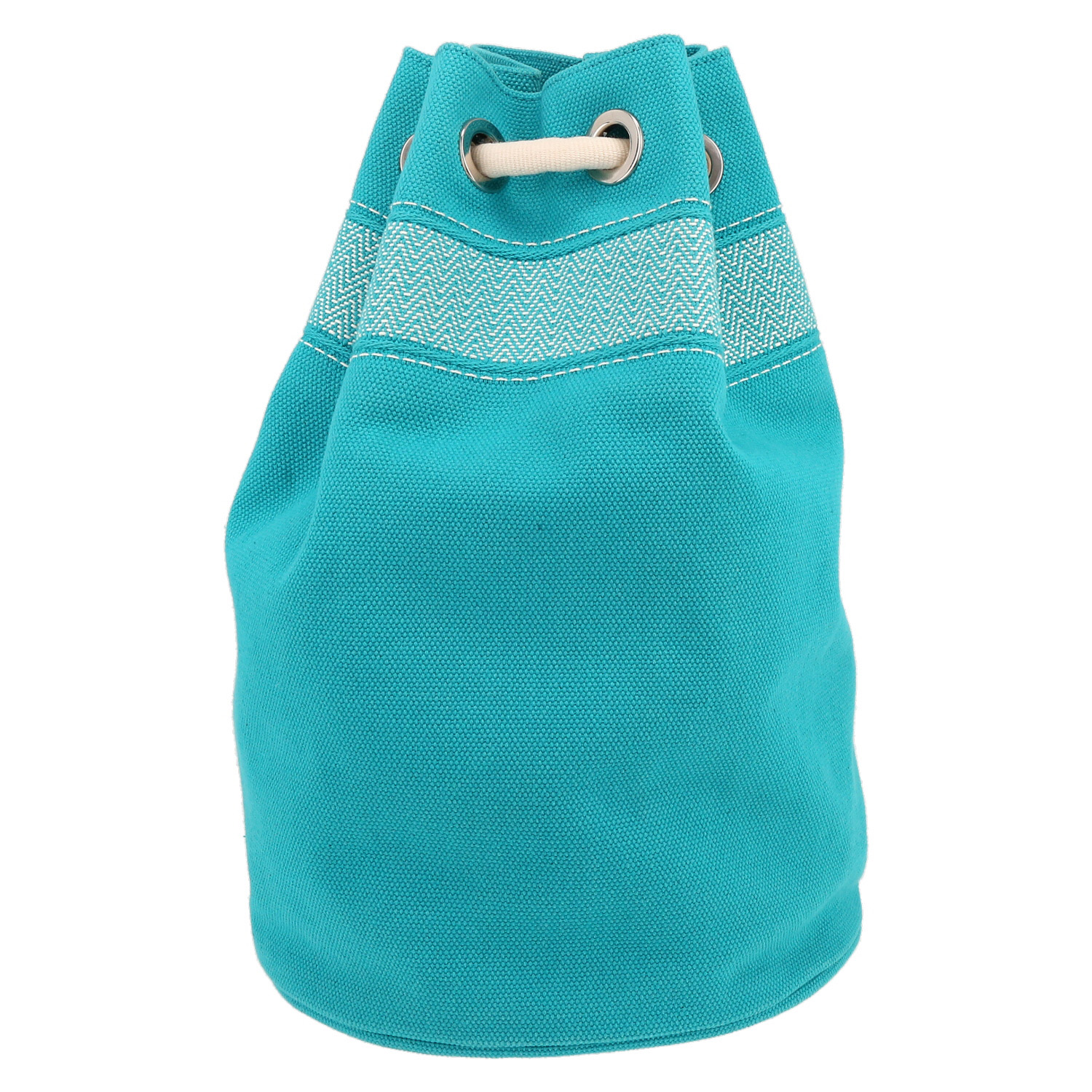 Bolso para llevar al hombro o en la mano Hermès  Matelot en lona azul y blanca - Detail D2