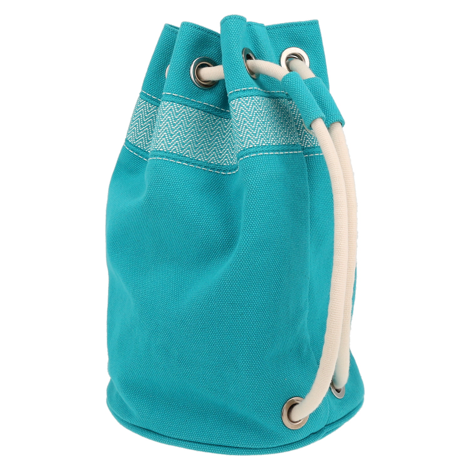 Hermès  Matelot bag worn on the shoulder or carried in the hand  in blue and white canvas - Detail D5