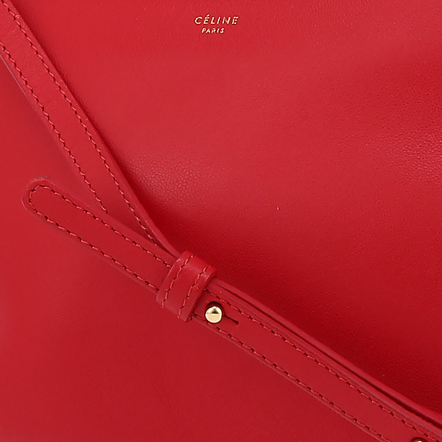 Borsa a tracolla Celine  Trio in pelle rossa - Detail D1