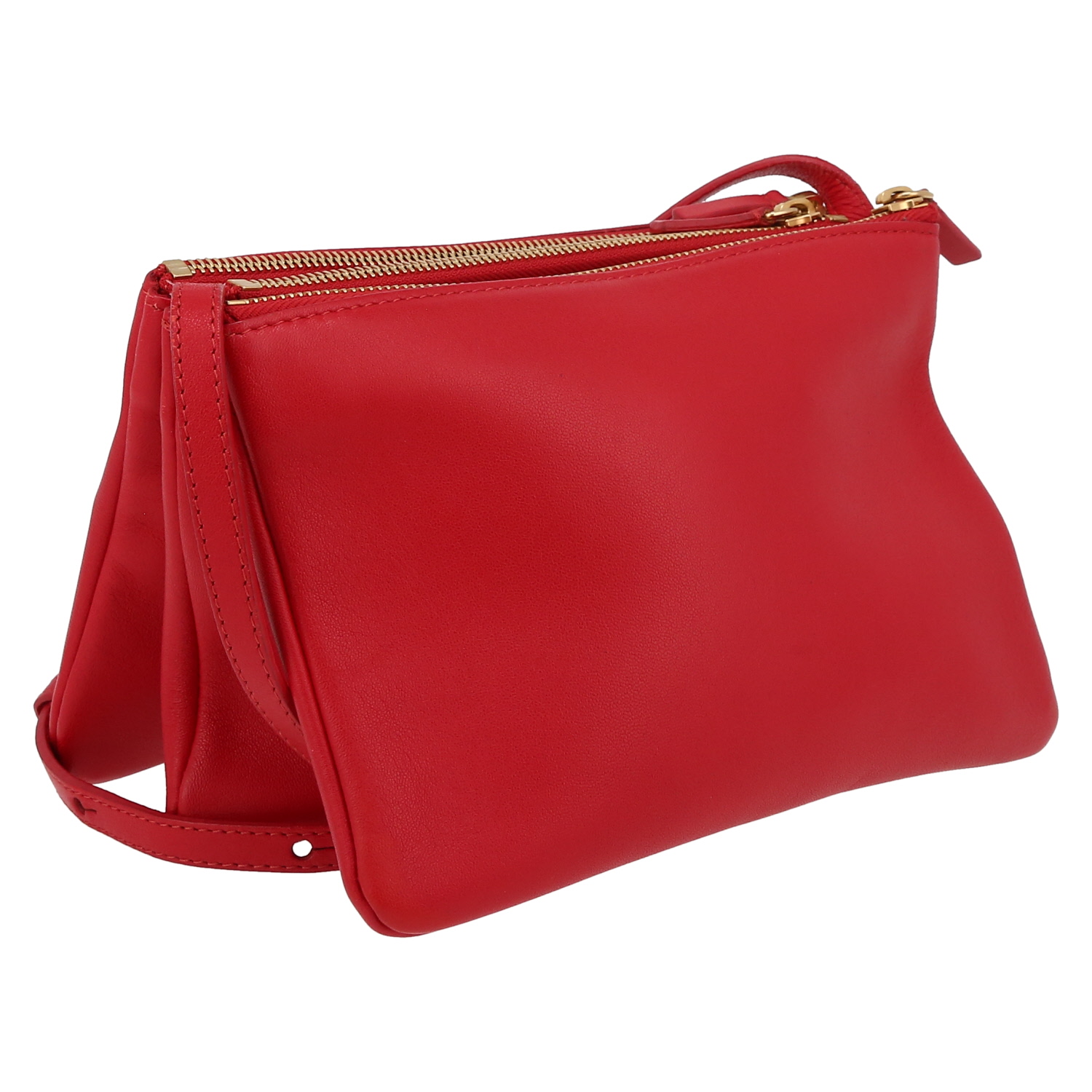 Sac bandoulière Celine  Trio en cuir rouge - Detail D6