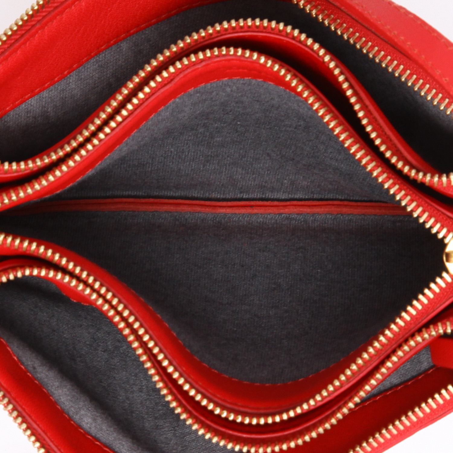 Sac bandoulière Celine  Trio en cuir rouge - Detail D8