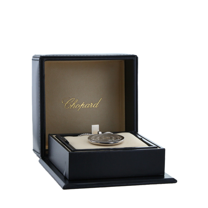 Chopard Happy Diamonds necklace in white gold and diamonds - Detail D2