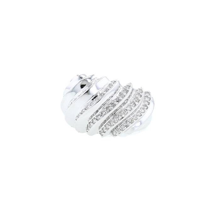 Sortija Vintage  de oro blanco y diamantes - 00pp