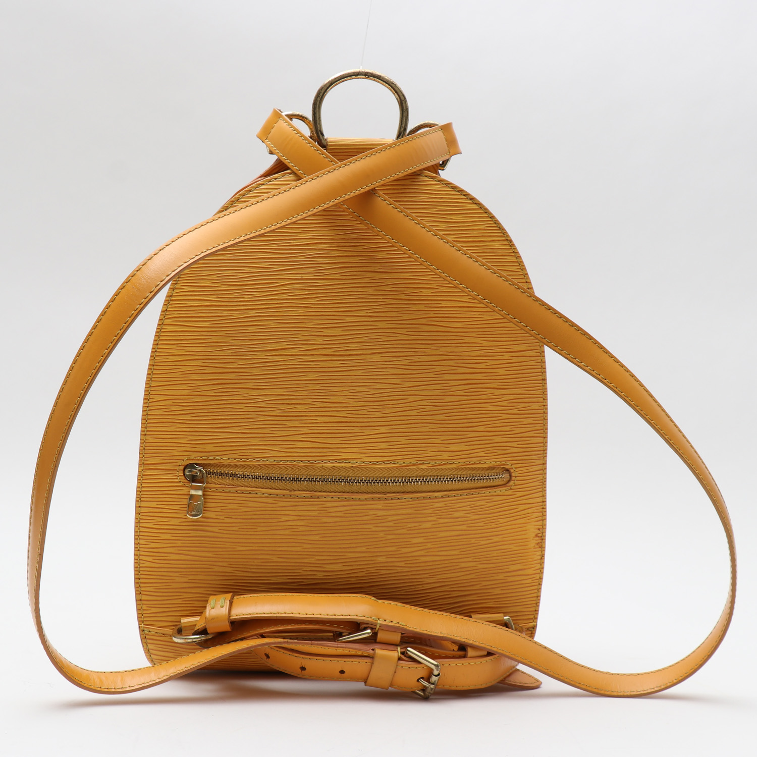 Sac à dos Louis Vuitton  Mabillon en cuir épi jaune - Detail D7