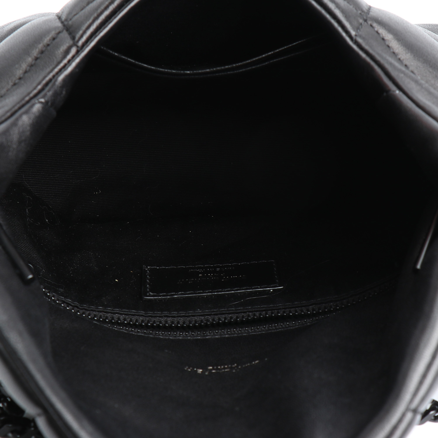 Saint Laurent  Toy Loulou shoulder bag  in black quilted leather - Detail D2