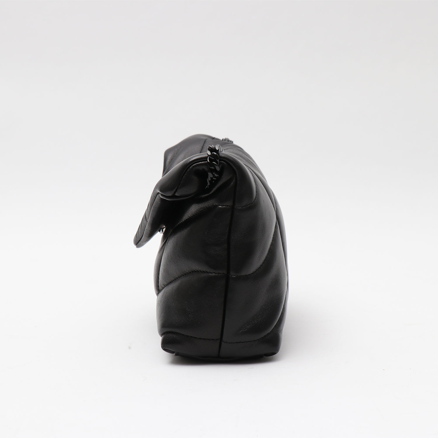 Sac bandoulière Saint Laurent  Toy Loulou en cuir matelassé noir - Detail D5