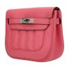 Hermès  Berline small model  shoulder bag  in Rose Lipstick Swift leather - Detail D3 thumbnail