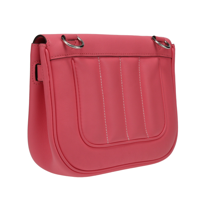 Borsa a tracolla Hermès  Berline modello piccolo  in pelle Swift Rose Lipstick - Detail D6