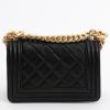 Chanel  Mini Boy shoulder bag  in black quilted leather - Detail D7 thumbnail