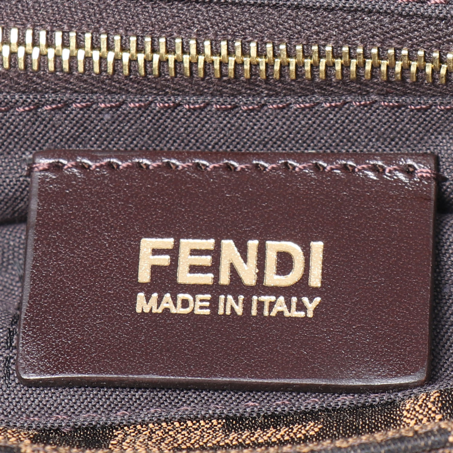 Borsa Fendi  Baguette in tela monogram beige e pelle marrone - Detail D3