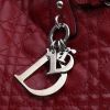 Dior  Shopping shopping bag  in burgundy canvas cannage  and burgundy leather - Detail D1 thumbnail