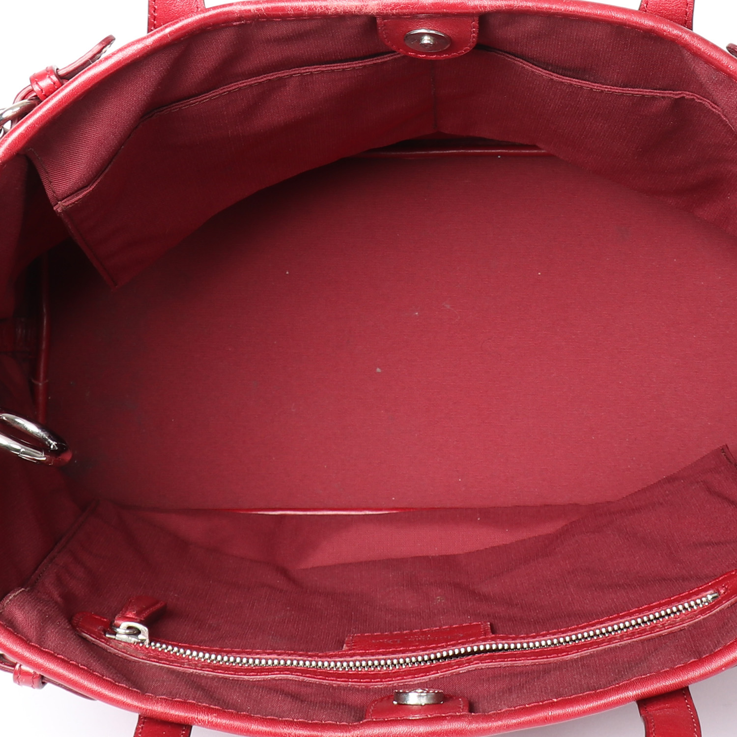 Dior Shopping shopping bag in burgundy canvas cannage and burgundy leather - Detail D2