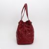 Dior  Shopping shopping bag  in burgundy canvas cannage  and burgundy leather - Detail D5 thumbnail