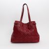 Sac cabas Dior  Shopping en toile cannage bordeaux et cuir bordeaux - Detail D7 thumbnail