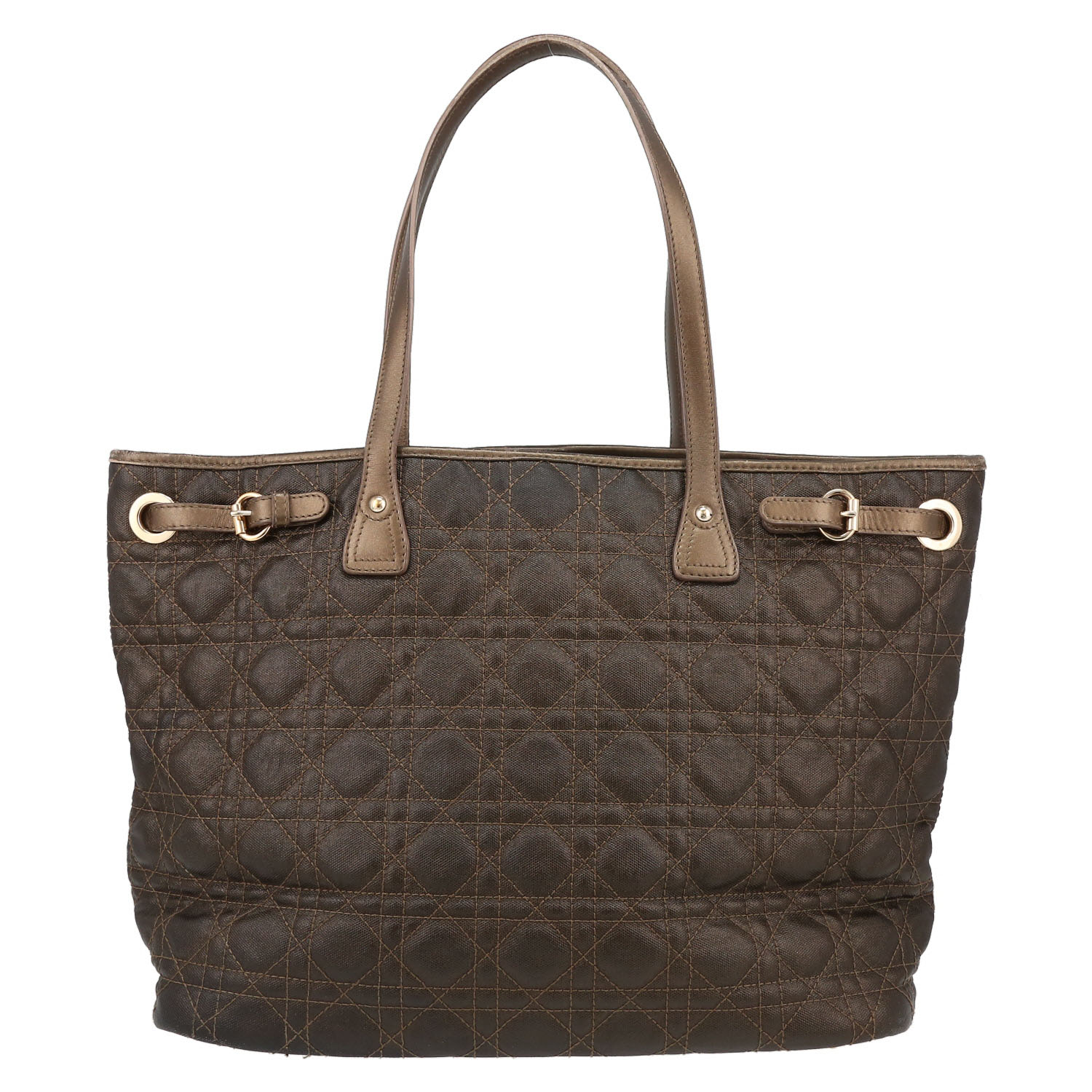 Dior Shopping handbag in khaki leather cannage - Detail D7