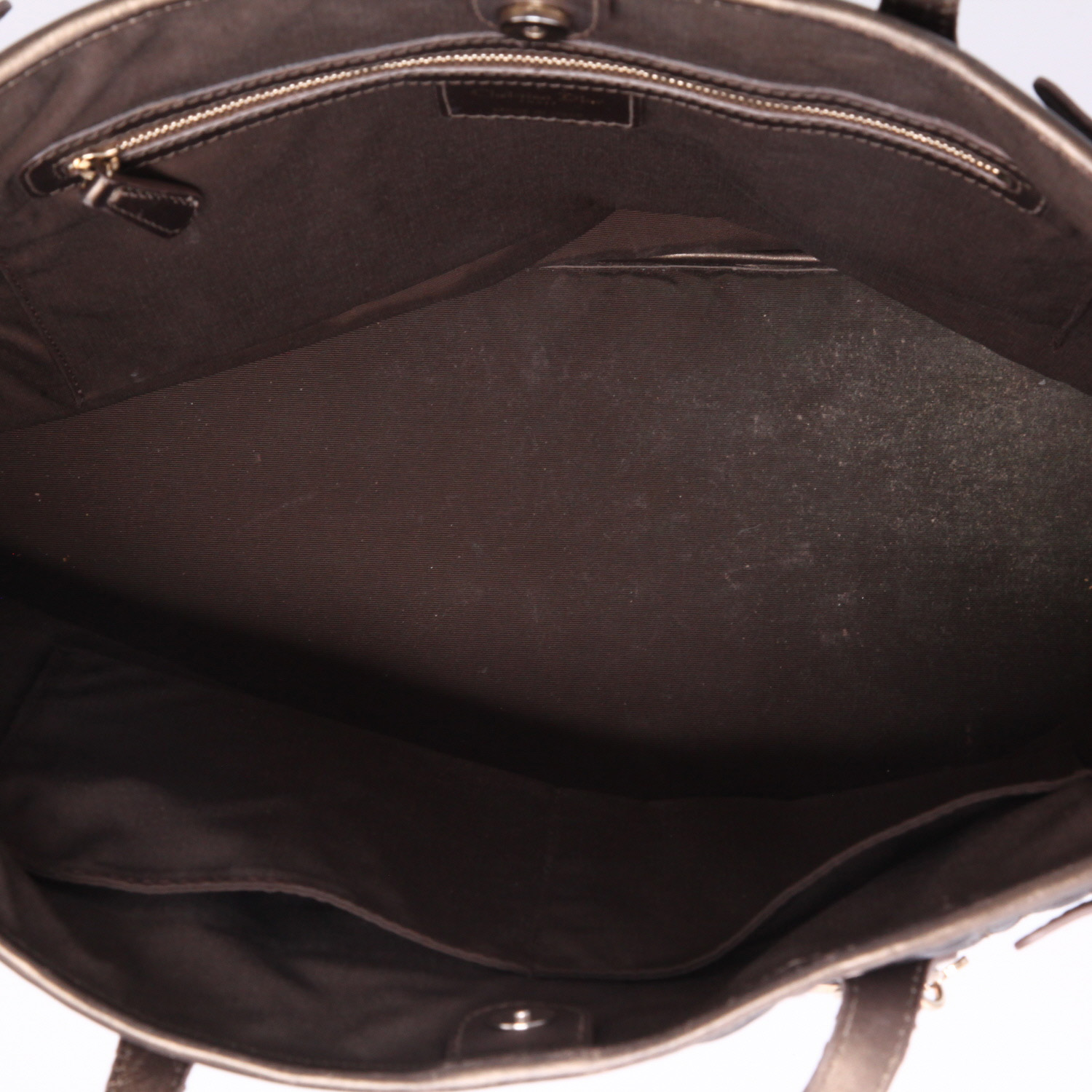 Dior Shopping handbag in khaki leather cannage - Detail D8