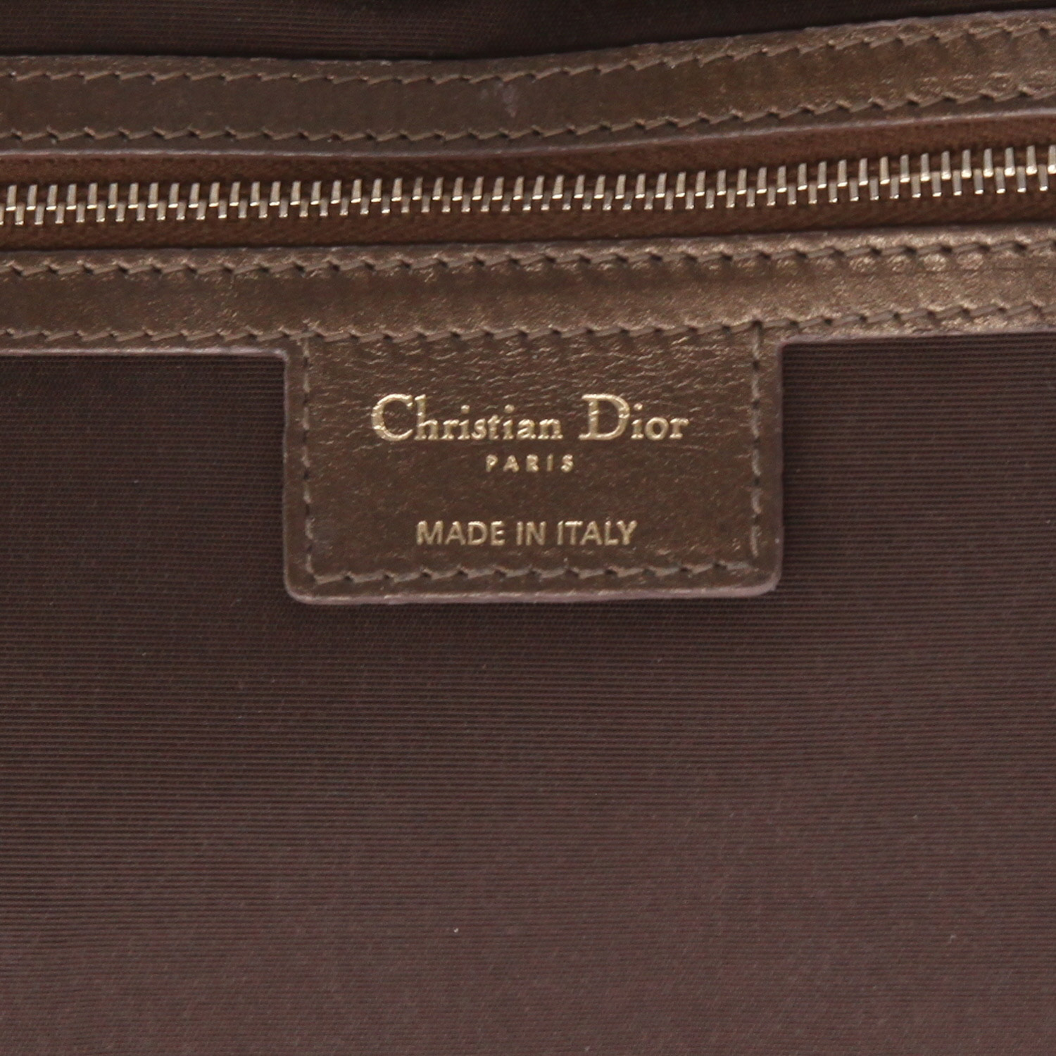 Dior Shopping handbag in khaki leather cannage - Detail D9