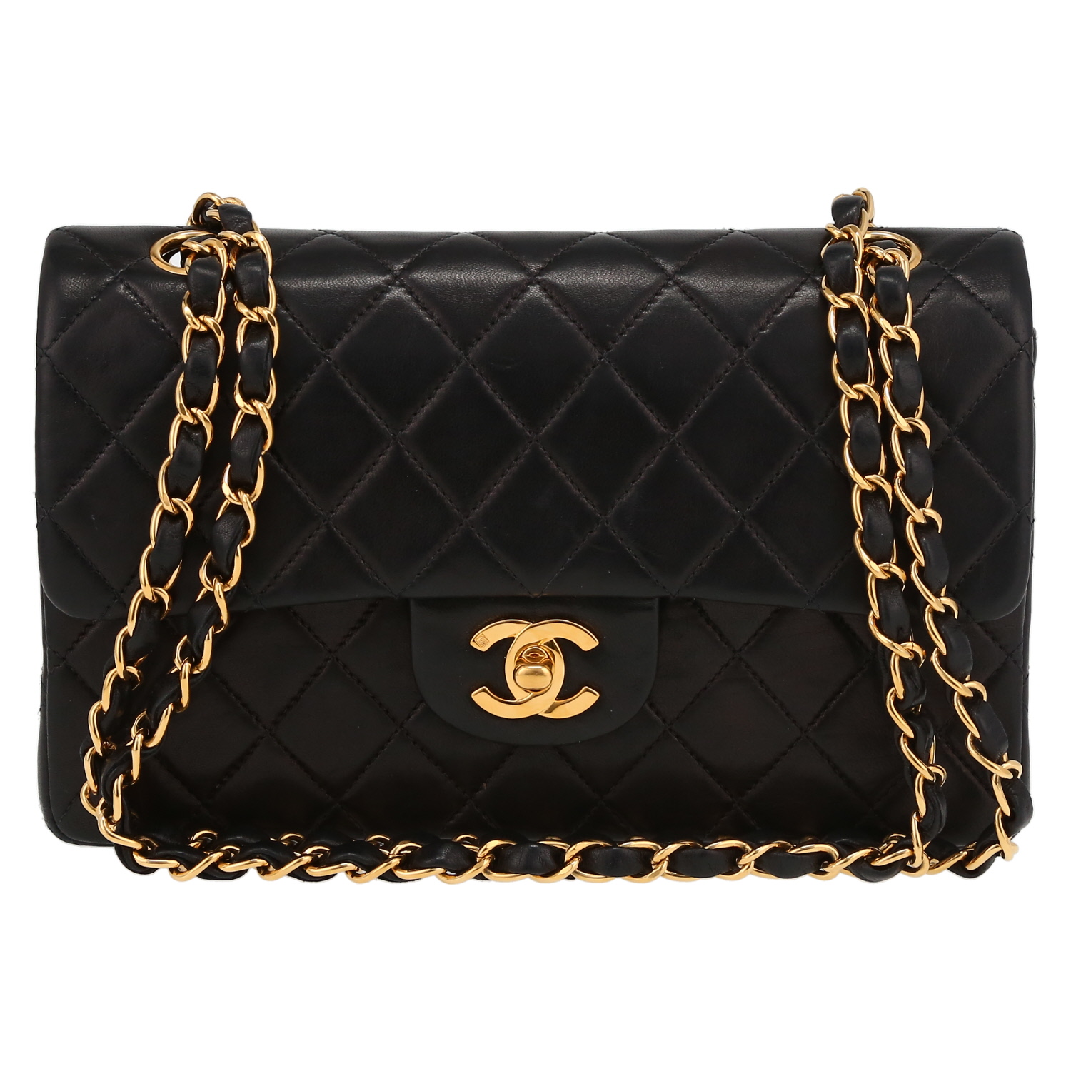 Bolso de mano Chanel  Timeless Petit modelo pequeño  en cuero acolchado negro - Detail D2