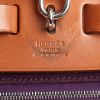 Hermès  Herbag bag worn on the shoulder or carried in the hand  in purple canvas  and natural Hunter cowhide - Detail D3 thumbnail