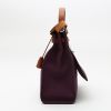 Hermès  Herbag bag worn on the shoulder or carried in the hand  in purple canvas  and natural Hunter cowhide - Detail D6 thumbnail