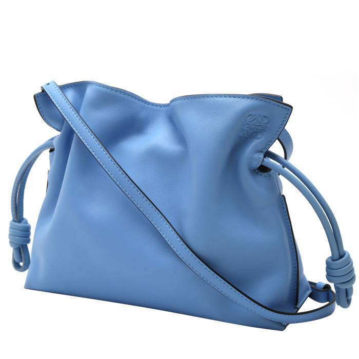 Loewe Flamenco Knot shoulder bag in blue leather