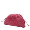 Bottega Veneta  Pouch handbag/clutch  in pink braided leather - 00pp thumbnail