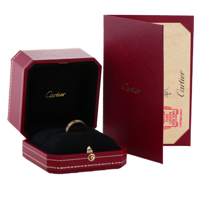 Anello Cartier Love pavé in oro giallo e diamanti - Detail D2