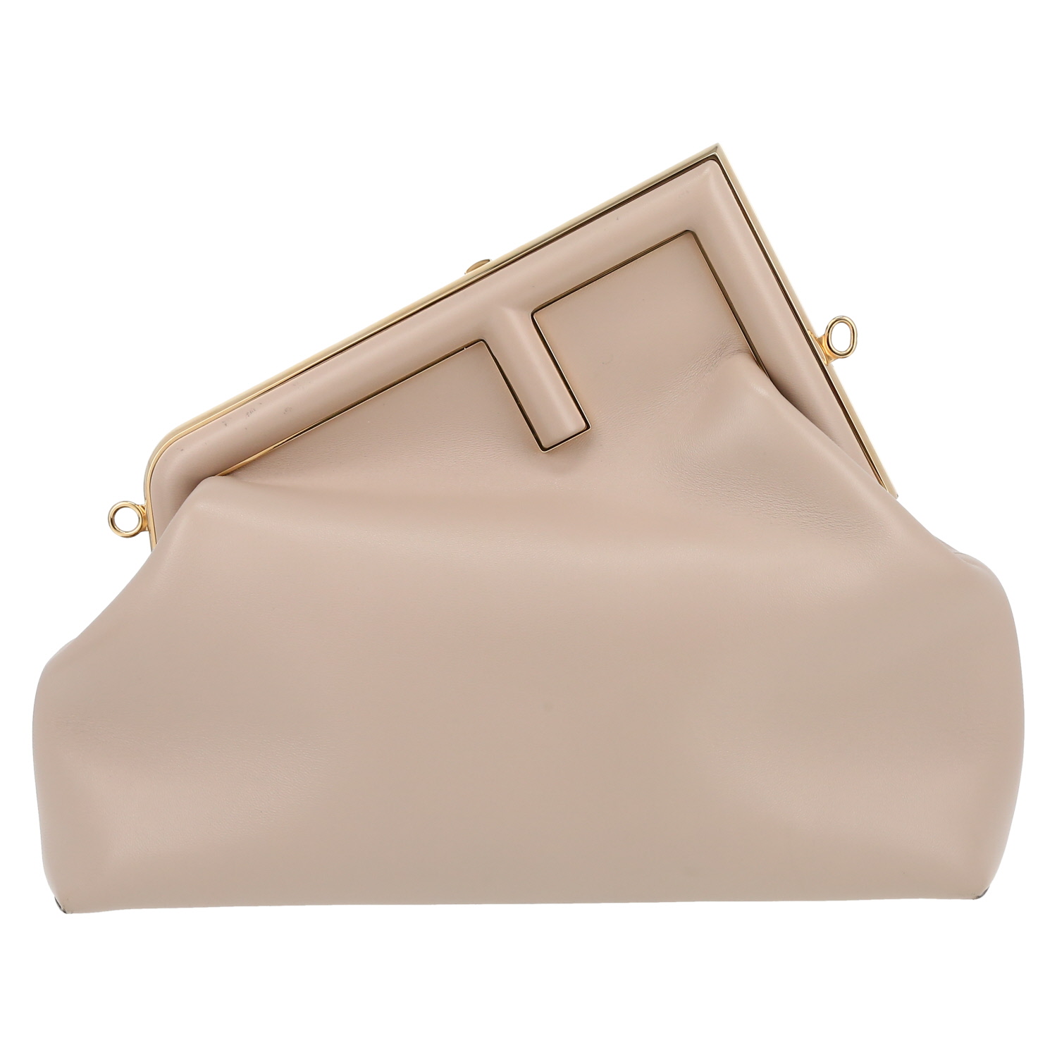 Fendi  First medium model  shoulder bag  in beige leather - Detail D2