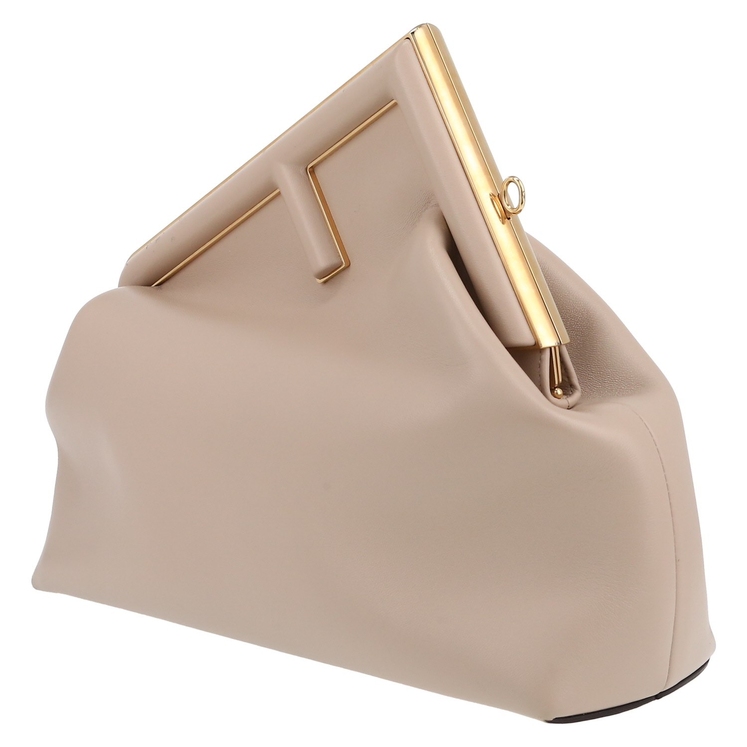 Sac bandoulière Fendi  First moyen modèle  en cuir beige - Detail D3