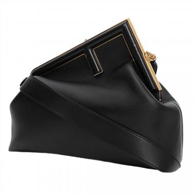 Fendi Black Leather Small Fendi First Shoulder Bag Fendi